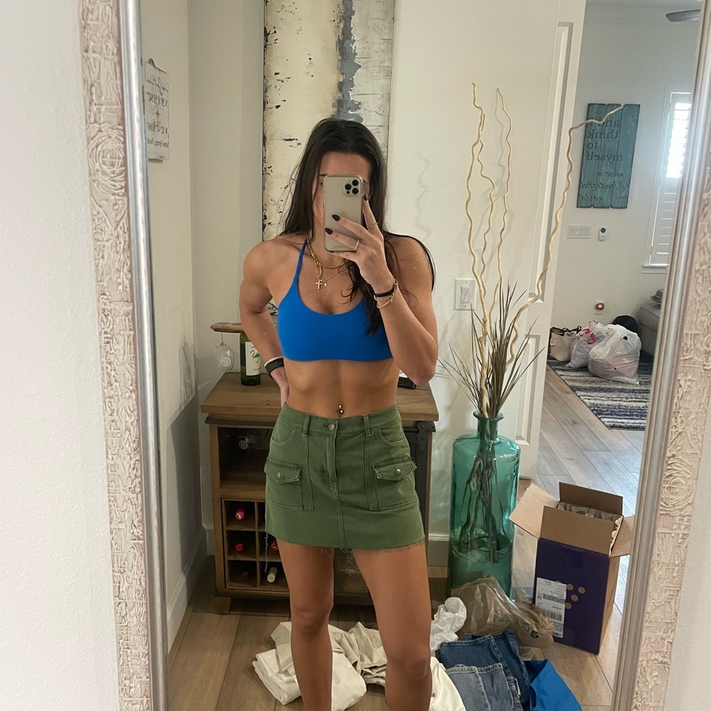 Aerie Green Cargo Skirt